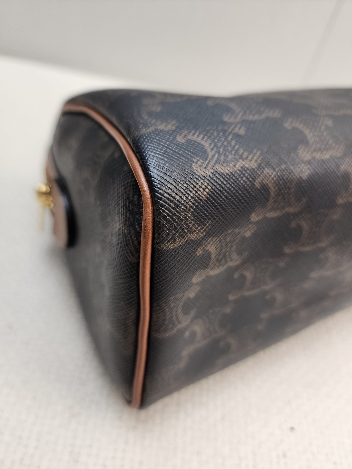 Celine Triomphe Canvas Small Boston Bag