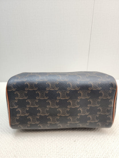 Celine Triomphe Canvas Small Boston Bag