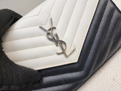 YSL Black x White Grain de Poudre Cassandre Envelope WOC (SHW)
