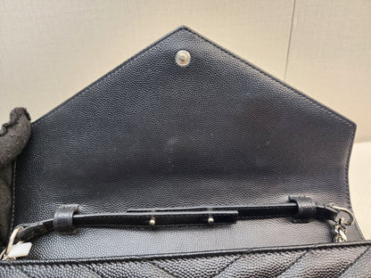 YSL Black x White Grain de Poudre Cassandre Envelope WOC (SHW)