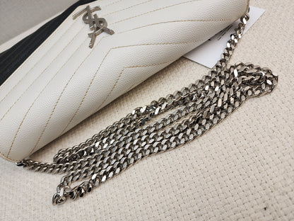 YSL Black x White Grain de Poudre Cassandre Envelope WOC (SHW)