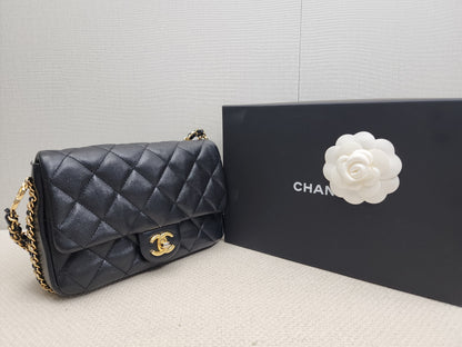 Chanel Black Caviar 23C CC You Flap Bag (GHW)