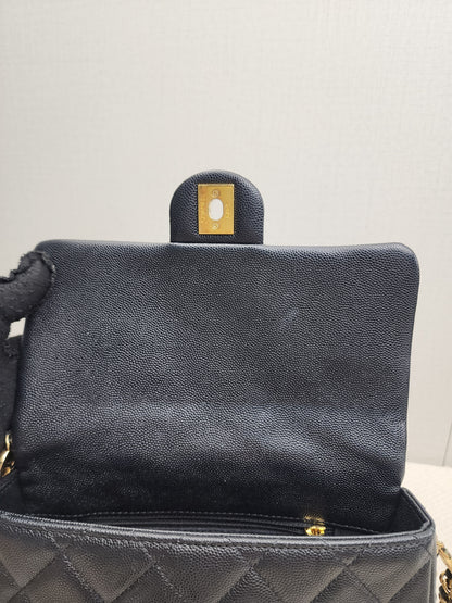 Chanel Black Caviar 23C CC You Flap Bag (GHW)