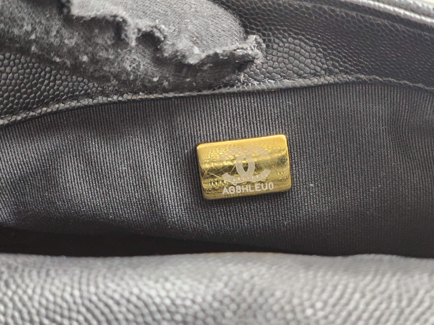 Chanel Black Caviar 23C CC You Flap Bag (GHW)