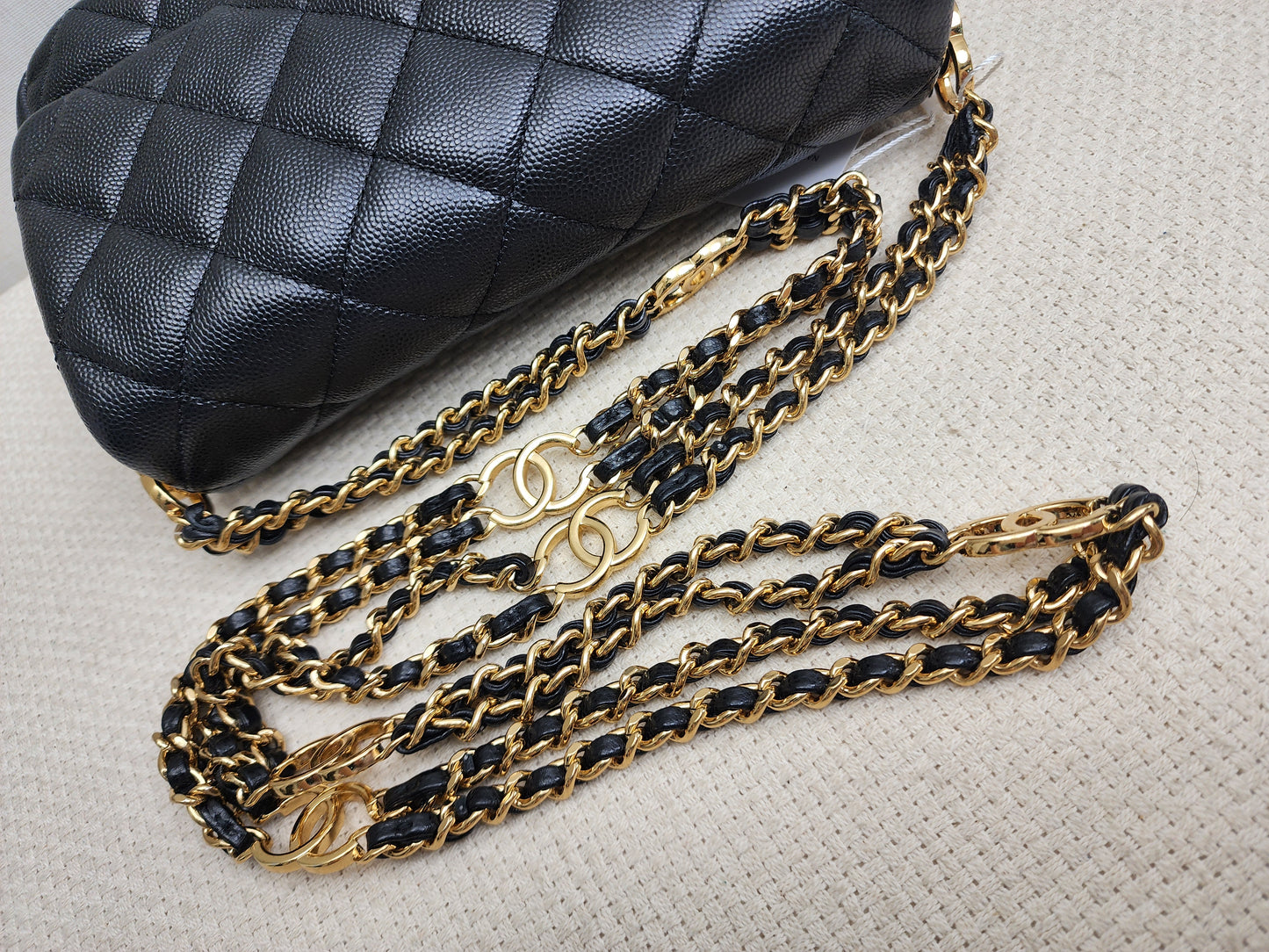 Chanel Black Caviar 23C CC You Flap Bag (GHW)