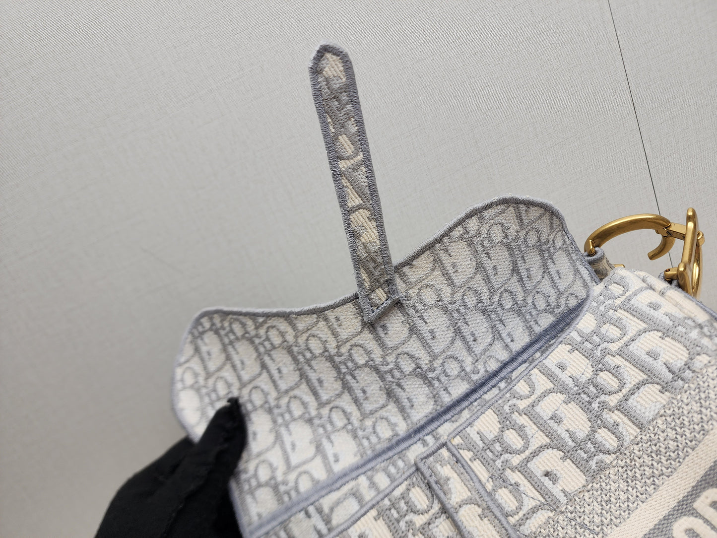 Dior Grey Oblique Medium Saddle (GHW)