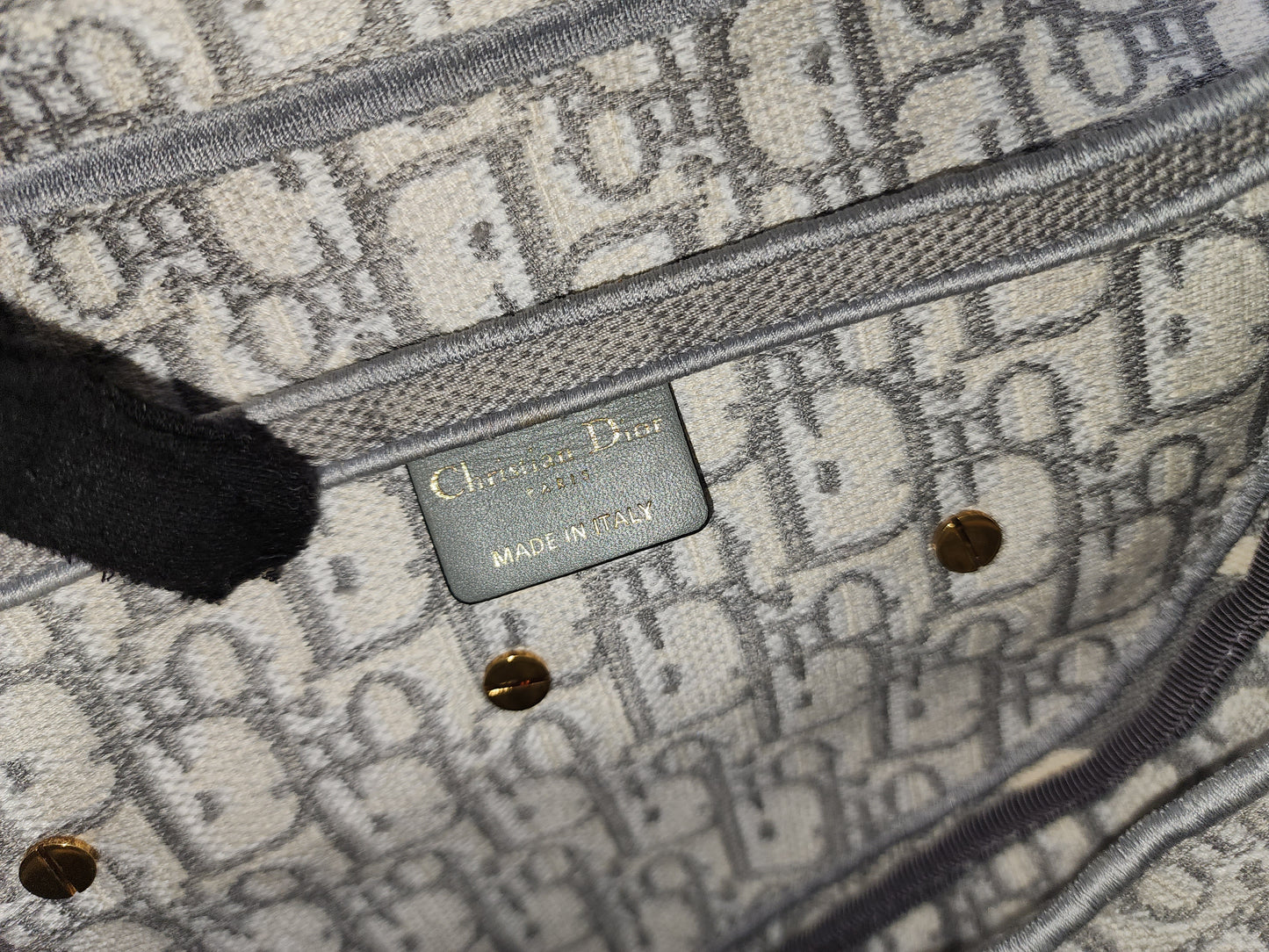 Dior Grey Oblique Medium Saddle (GHW)