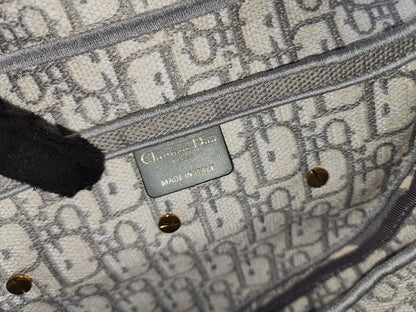 Dior Grey Oblique Medium Saddle (GHW)