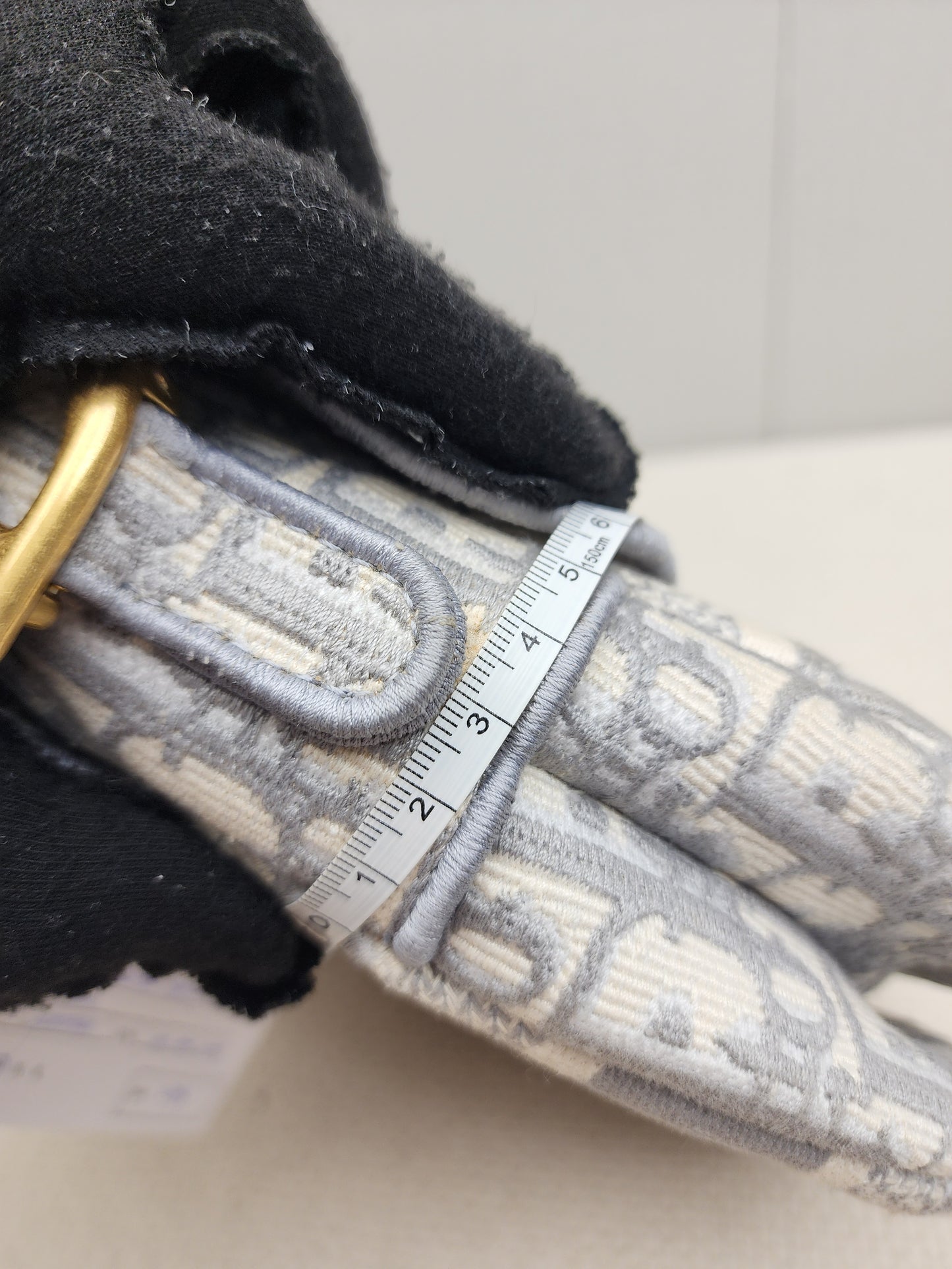 Dior Grey Oblique Medium Saddle (GHW)