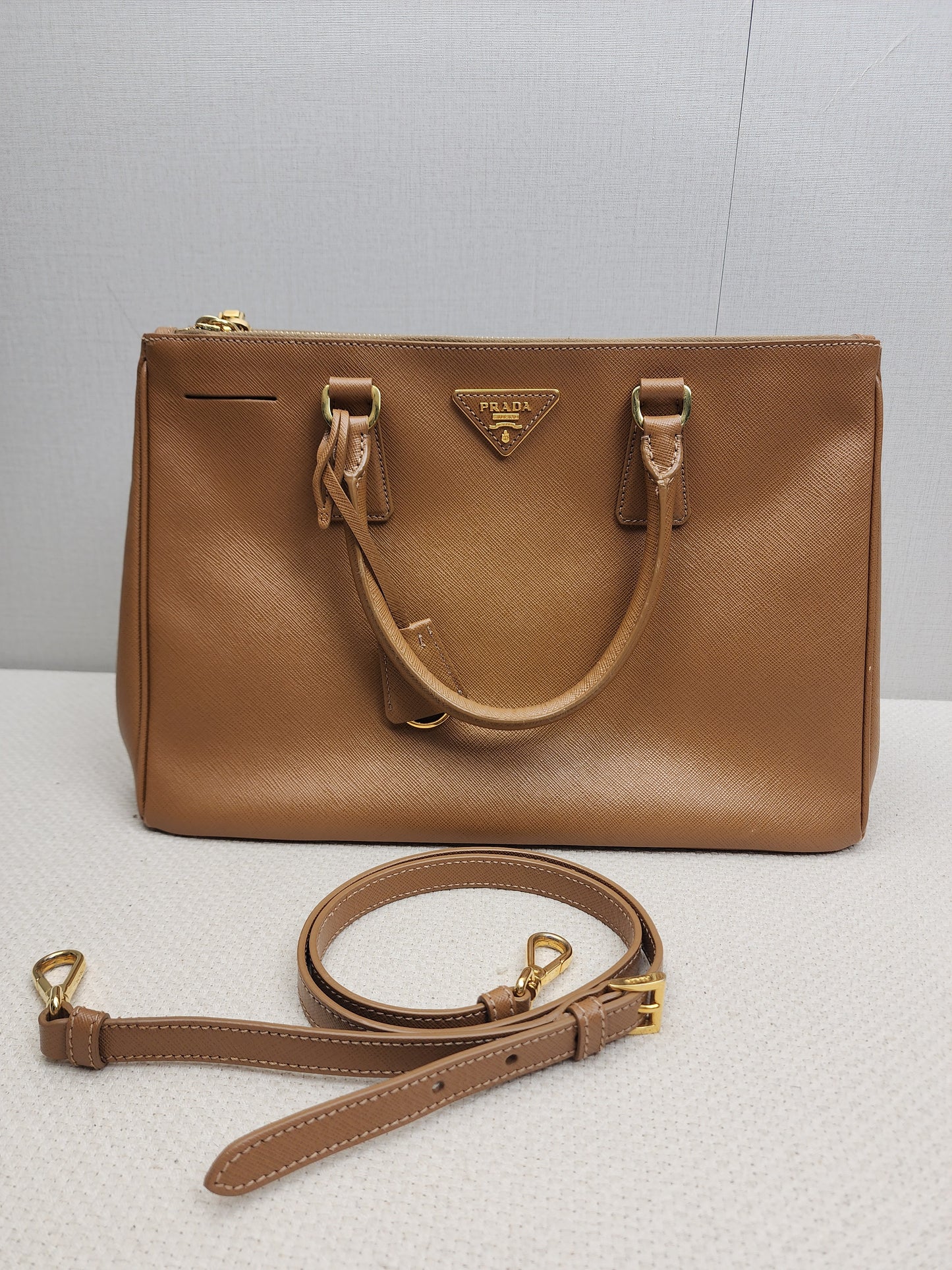 Prada Brown Saffiano Large Galleria Tote