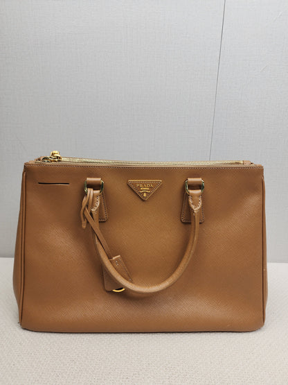 Prada Brown Saffiano Large Galleria Tote