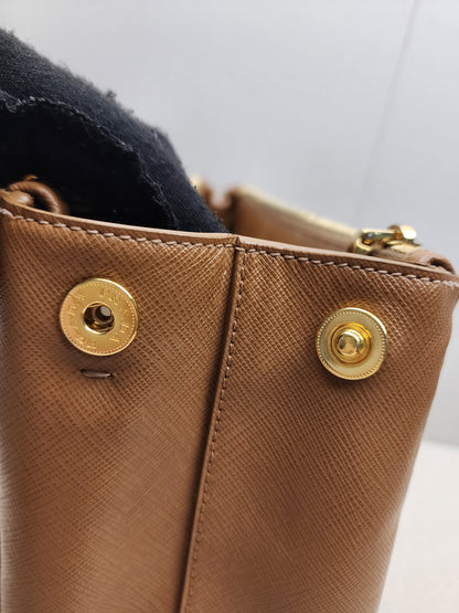 Prada Brown Saffiano Large Galleria Tote
