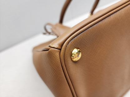 Prada Brown Saffiano Large Galleria Tote