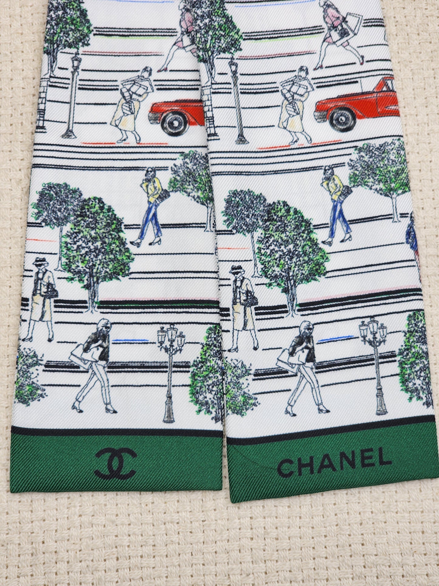 Chanel Silk Multicolor City Twilly