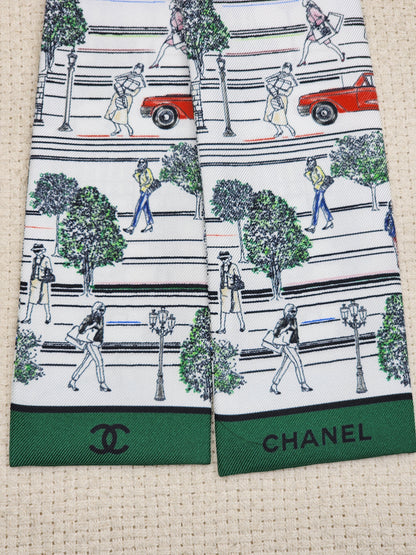 Chanel Silk Multicolor City Twilly