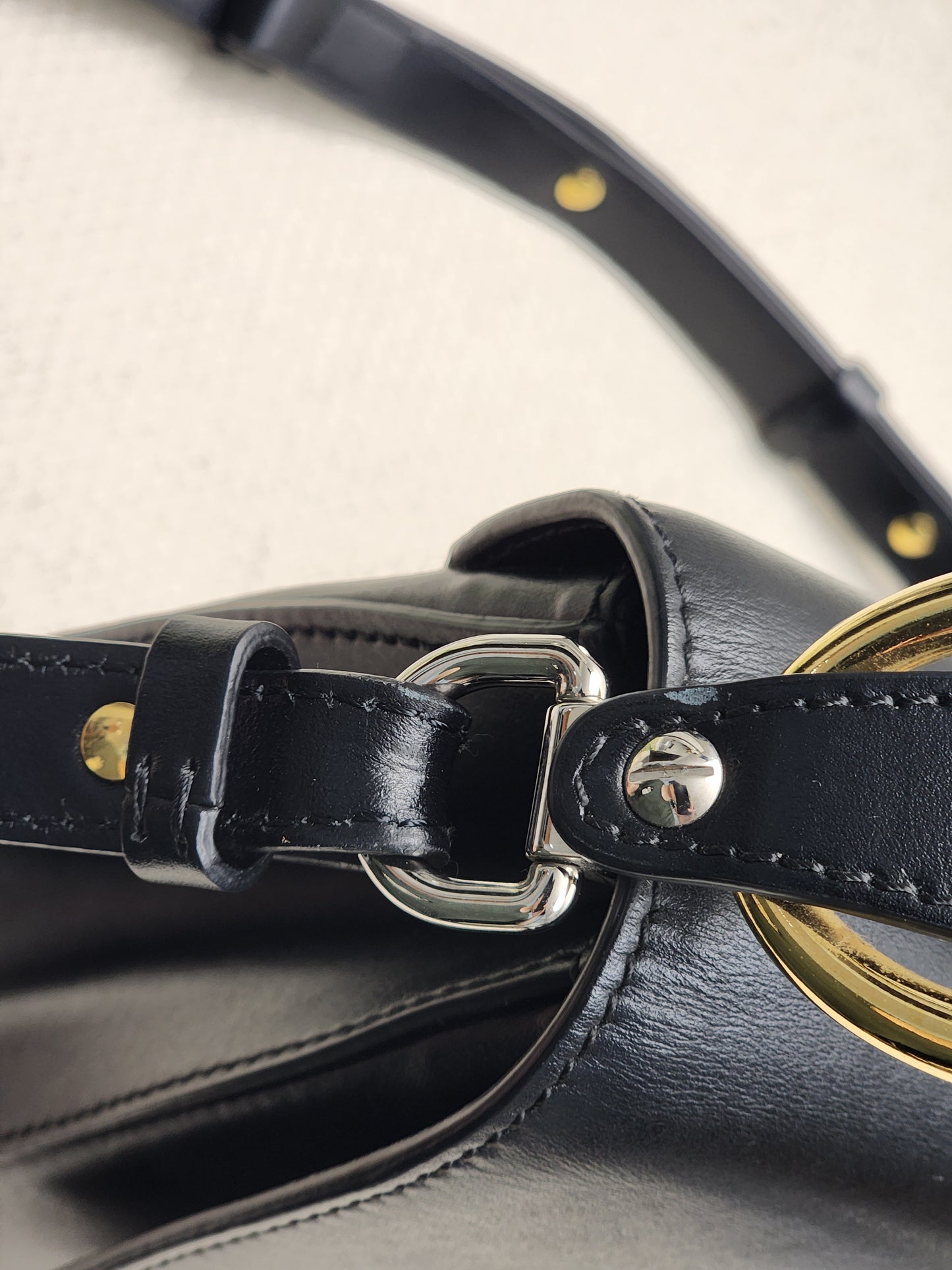 Chloe Black Calfskin Small C Crossbody Bag (GHW)