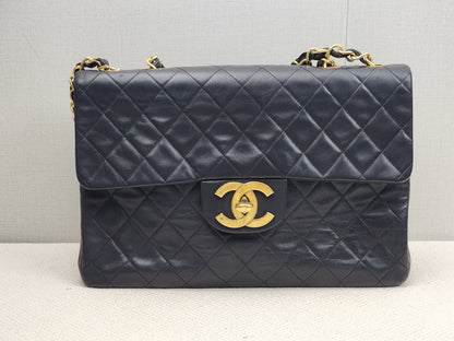 Chanel Black Lambskin Vintage Maxi CC Flap (GHW)