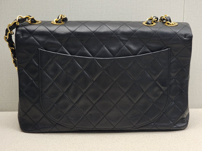 Chanel Black Lambskin Vintage Maxi CC Flap (GHW)
