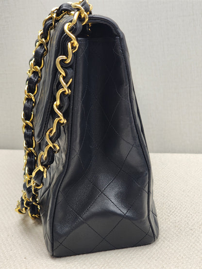 Chanel Black Lambskin Vintage Maxi CC Flap (GHW)
