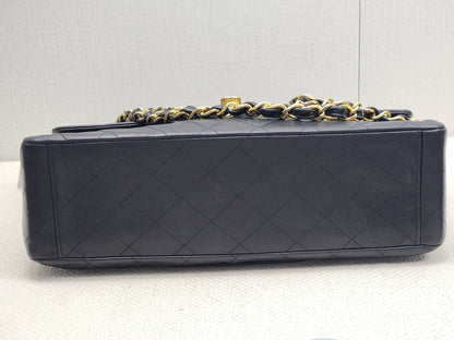 Chanel Black Lambskin Vintage Maxi CC Flap (GHW)