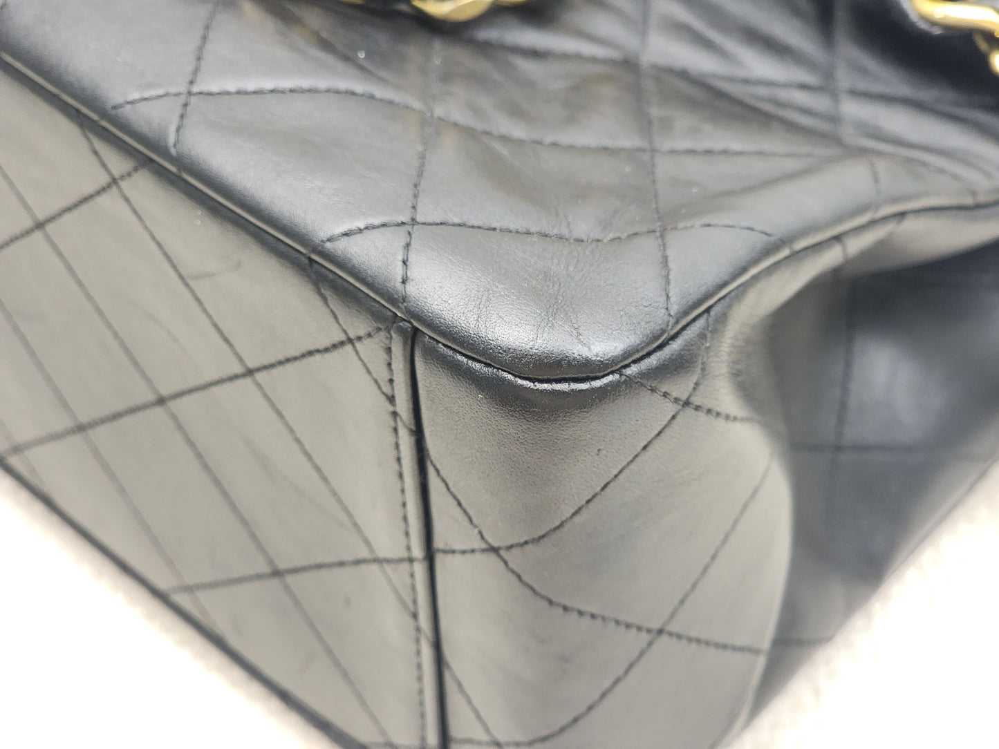 Chanel Black Lambskin Vintage Maxi CC Flap (GHW)