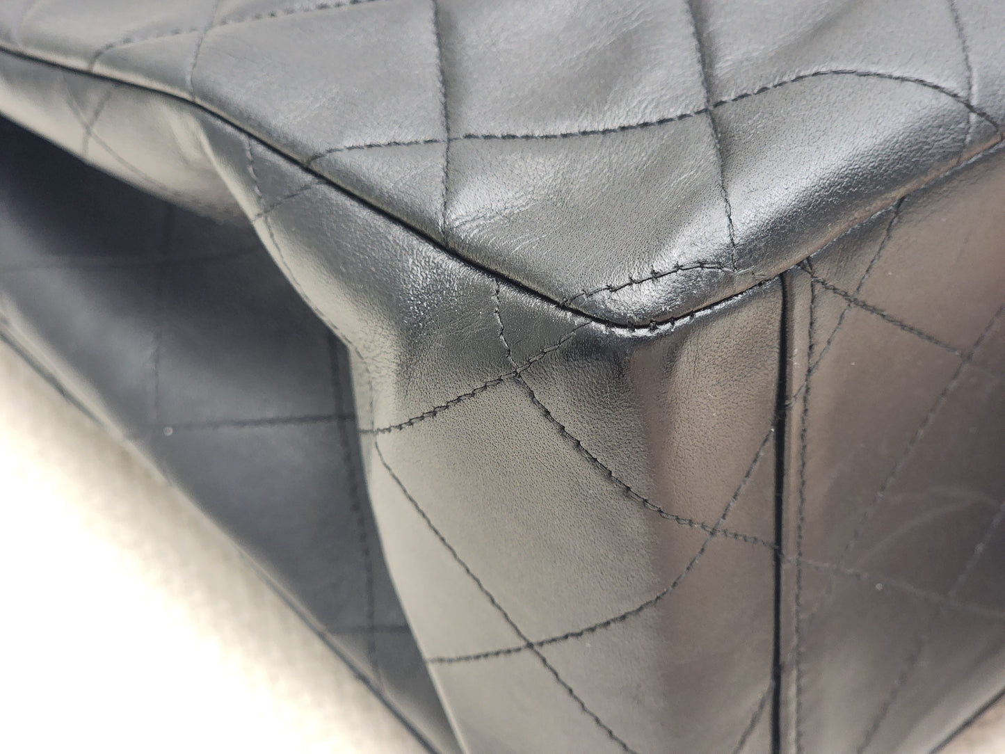 Chanel Black Lambskin Vintage Maxi CC Flap (GHW)