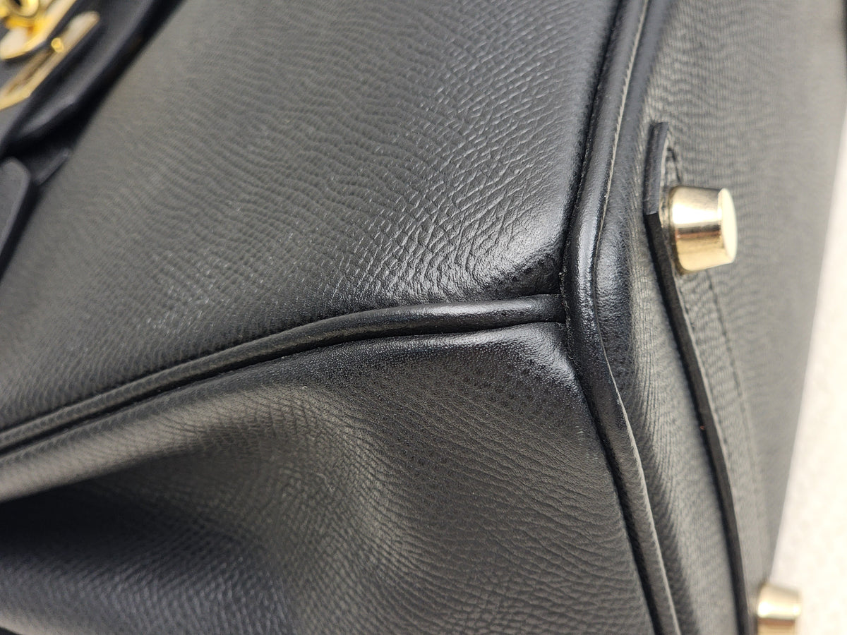 Hermes Black Epsom Birkin 25 (GHW)