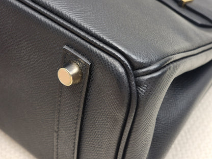 Hermes Black Epsom Birkin 25 (GHW)