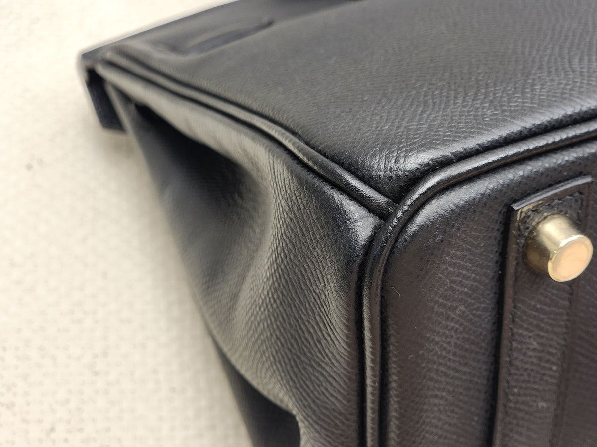 Hermes Black Epsom Birkin 25 (GHW)