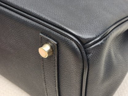 Hermes Black Epsom Birkin 25 (GHW)