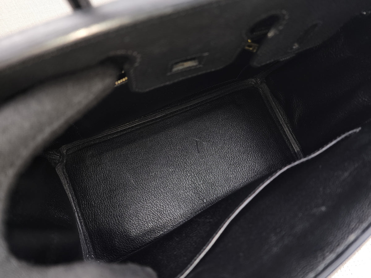 Hermes Black Epsom Birkin 25 (GHW)