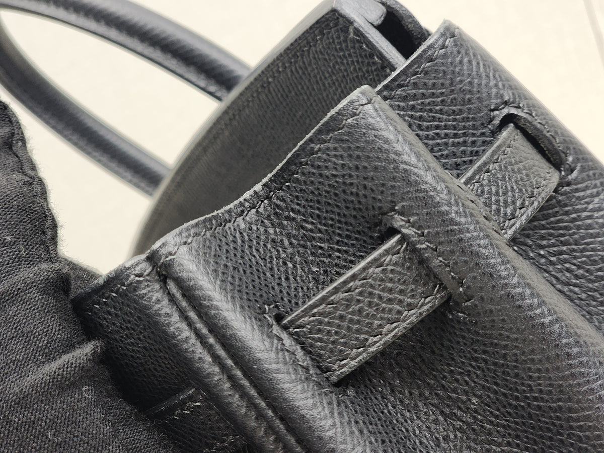 Hermes Black Epsom Birkin 25 (GHW)