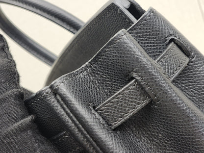 Hermes Black Epsom Birkin 25 (GHW)