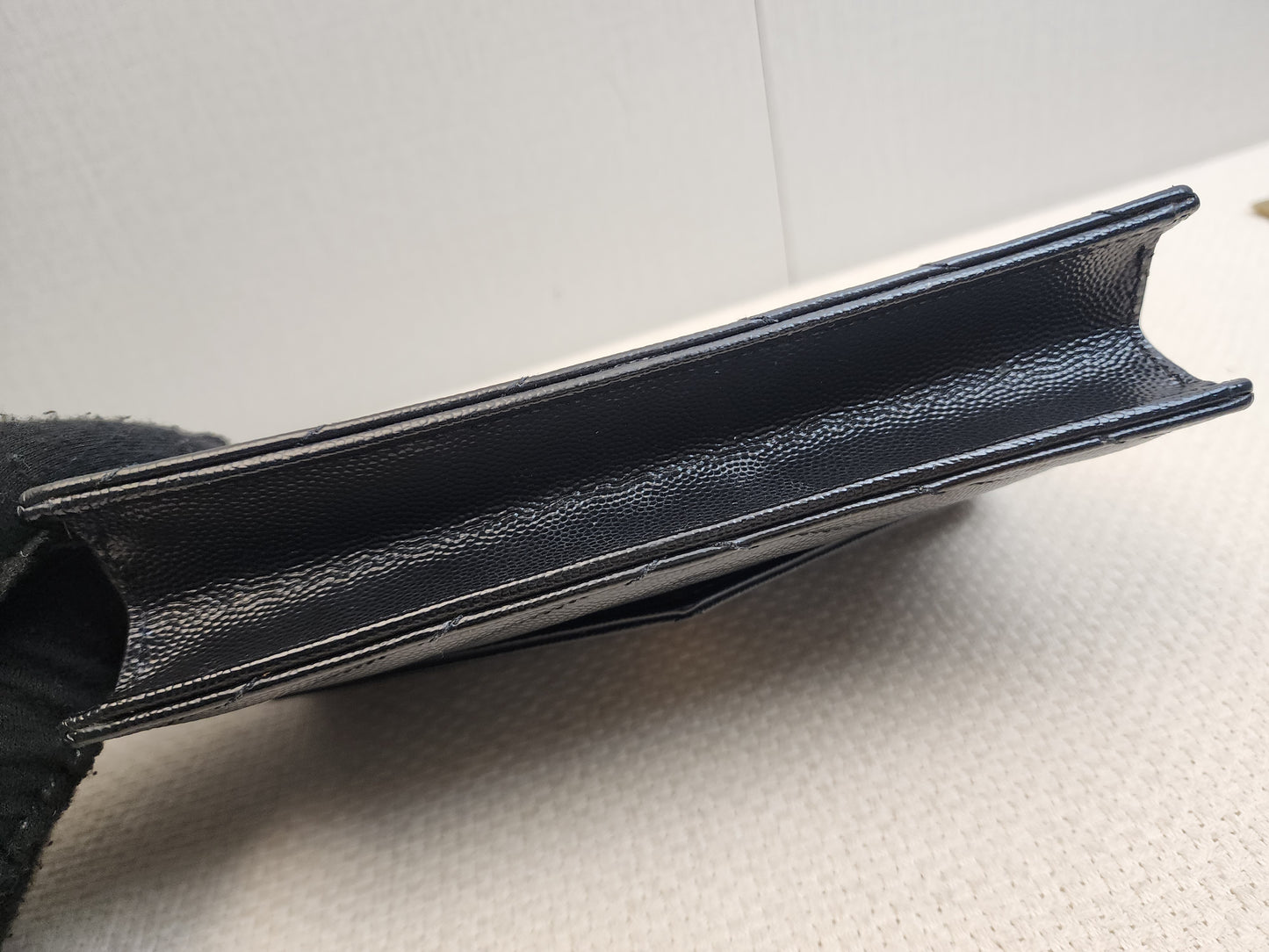 YSL Black Grain de Poudre Small Cassandre WOC (GHW)