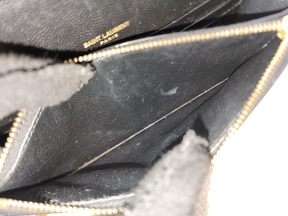 YSL Black Grain de Poudre Small Cassandre WOC (GHW)