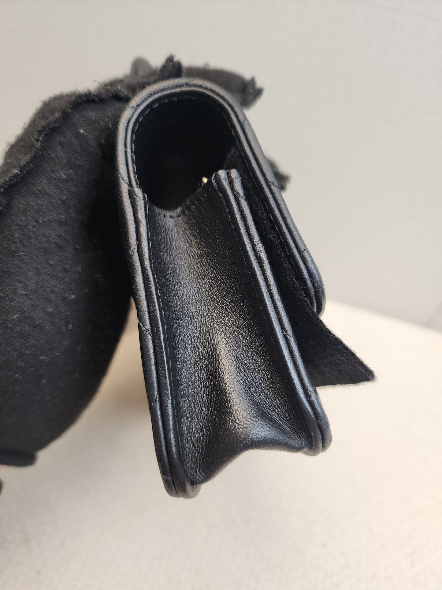 Chanel Black Lambskin Classic Phone Holder with Chain (LGHW)