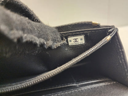 Chanel Black Lambskin Classic Phone Holder with Chain (LGHW)