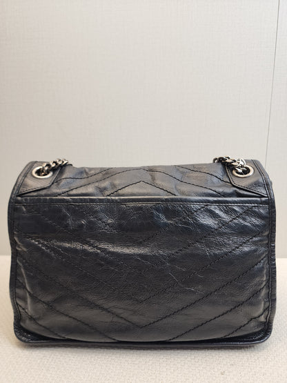 YSL Black Calfskin Medium Niki (RHW)