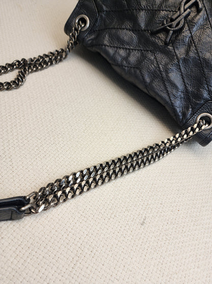 YSL Black Calfskin Medium Niki (RHW)