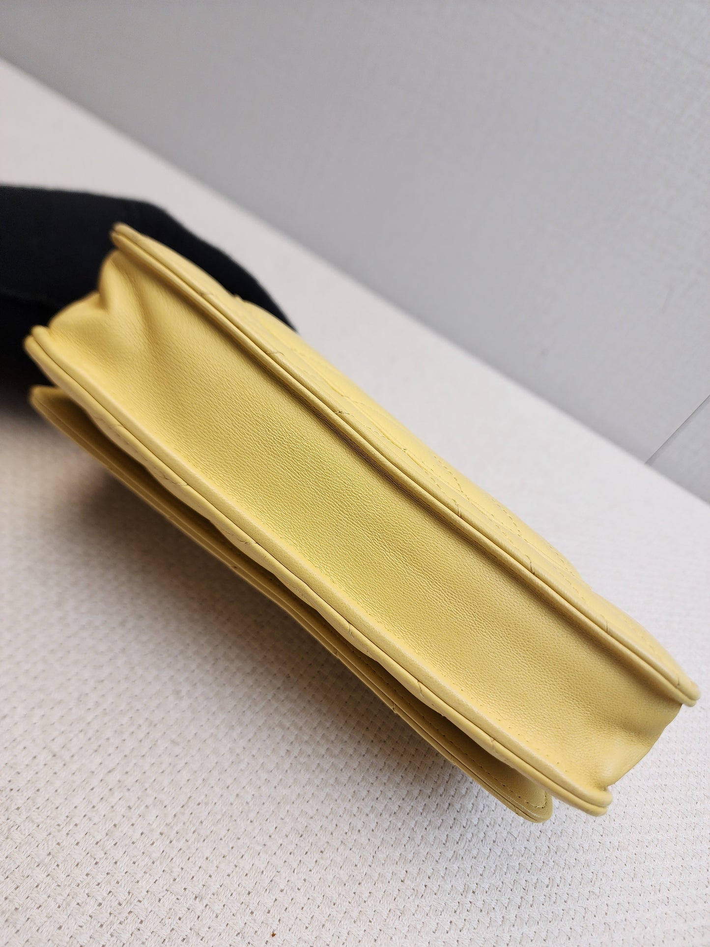Chanel Yellow Lambskin Chevron Classic WOC (LGHW)
