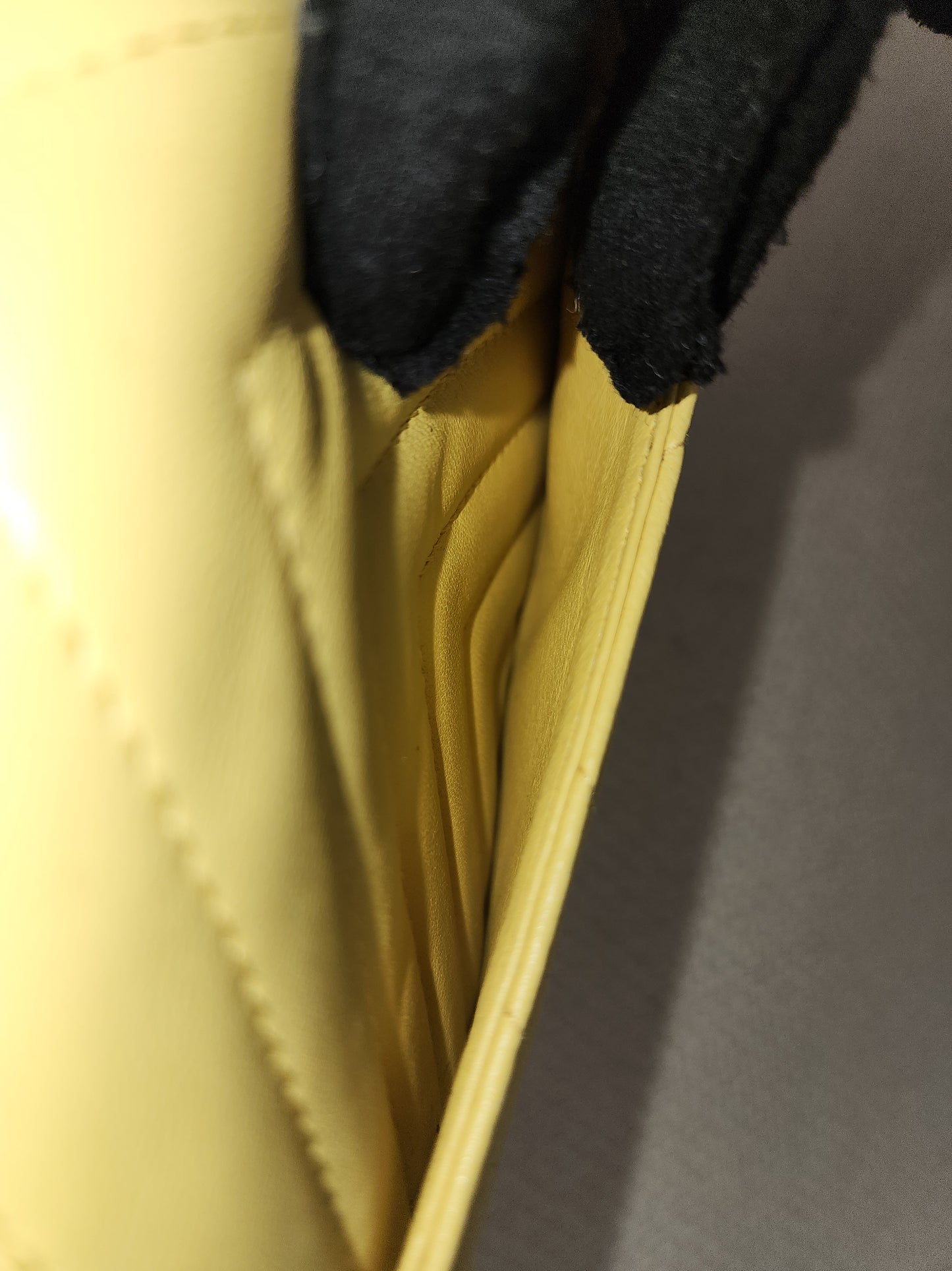 Chanel Yellow Lambskin Chevron Classic WOC (LGHW)