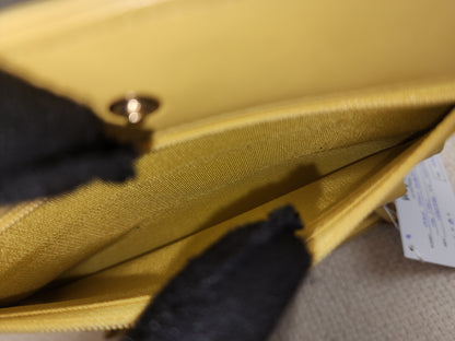 Chanel Yellow Lambskin Chevron Classic WOC (LGHW)