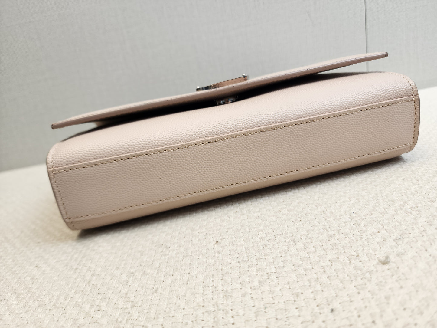 YSL Pink Pebbled Calfskin Small Kate (SHW)