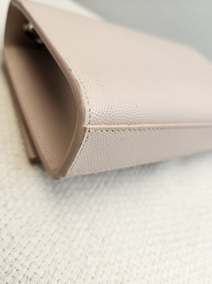 YSL Pink Pebbled Calfskin Small Kate (SHW)