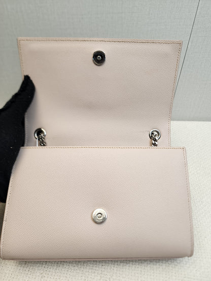 YSL Pink Pebbled Calfskin Small Kate (SHW)