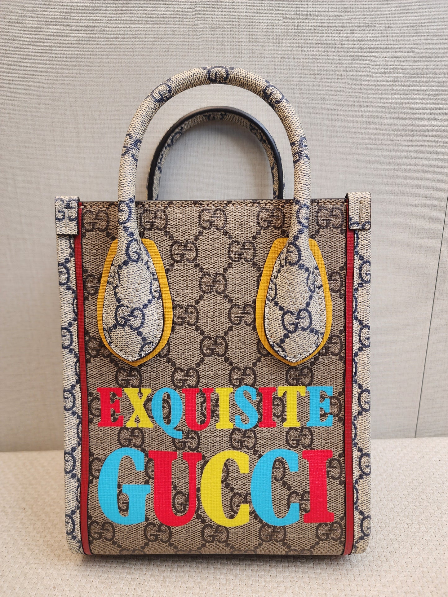 Gucci Supreme Canvas Exquisite Mini Vertical Tote