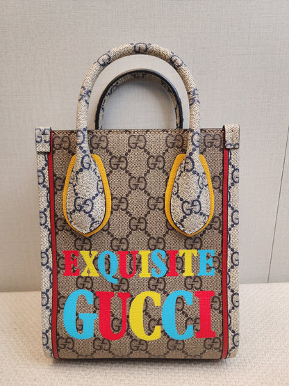Gucci Supreme Canvas Exquisite Mini Vertical Tote