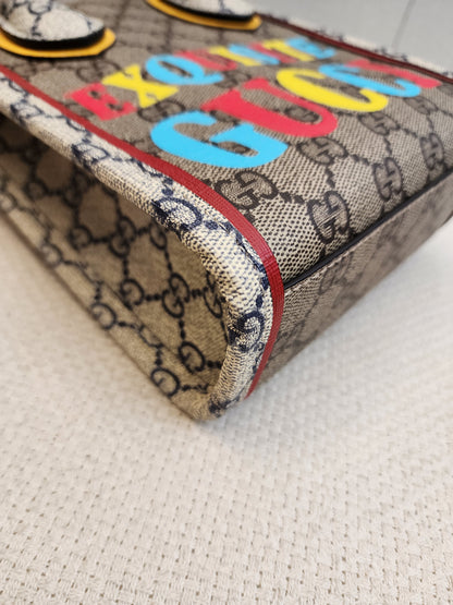 Gucci Supreme Canvas Exquisite Mini Vertical Tote
