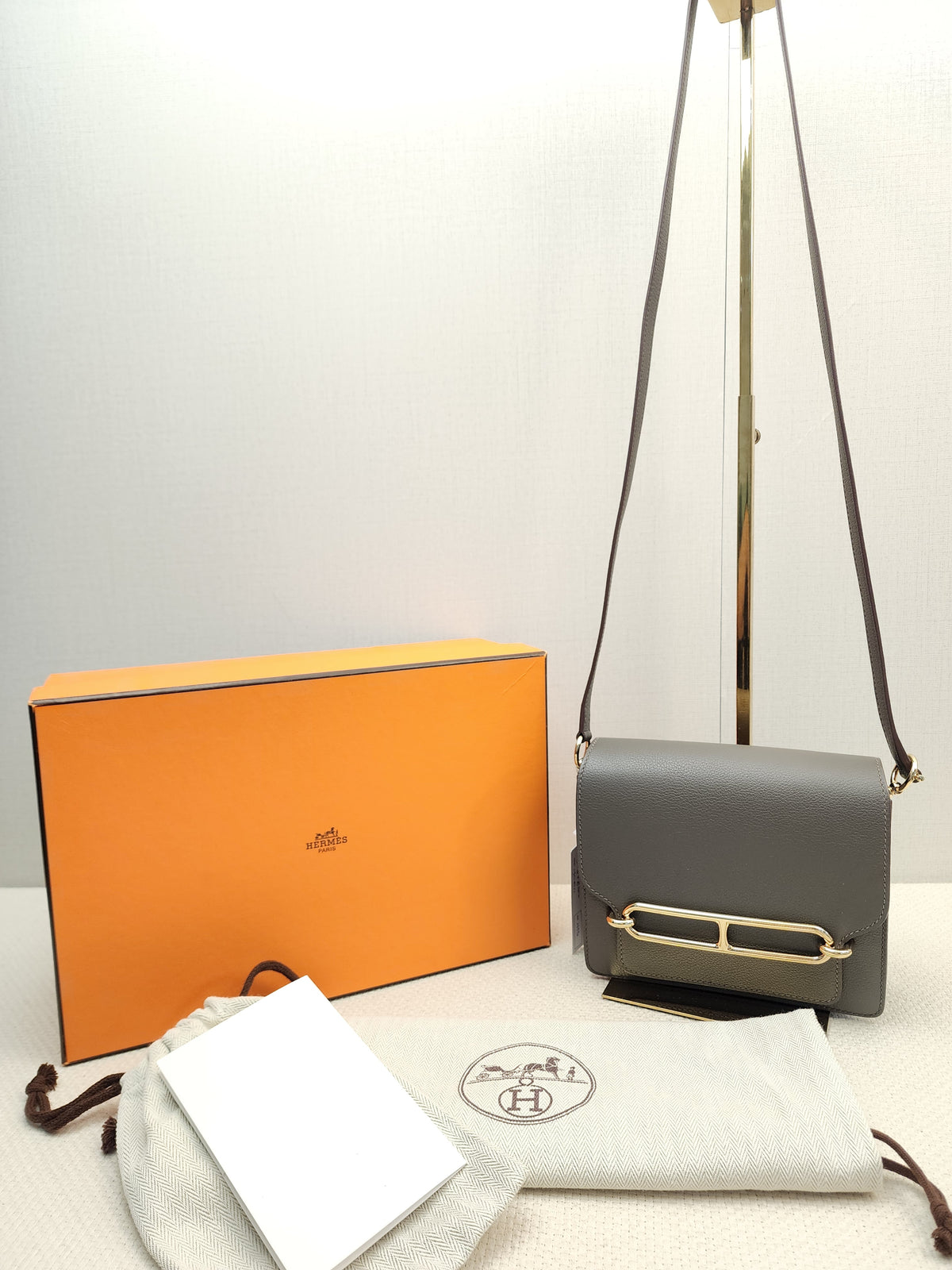 Hermes Etain Evercolor Mini Roulis (GHW)