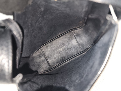 YSL Black Calfskin Baby Le 5 A 7 Hobo (GHW)